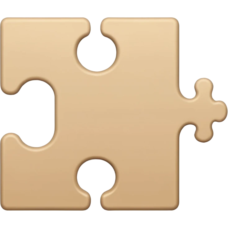 🧩🧩🧩 single-puzzle-piece-in-a-beige-color,-representing-a-flexible-or-undefined-category emoji