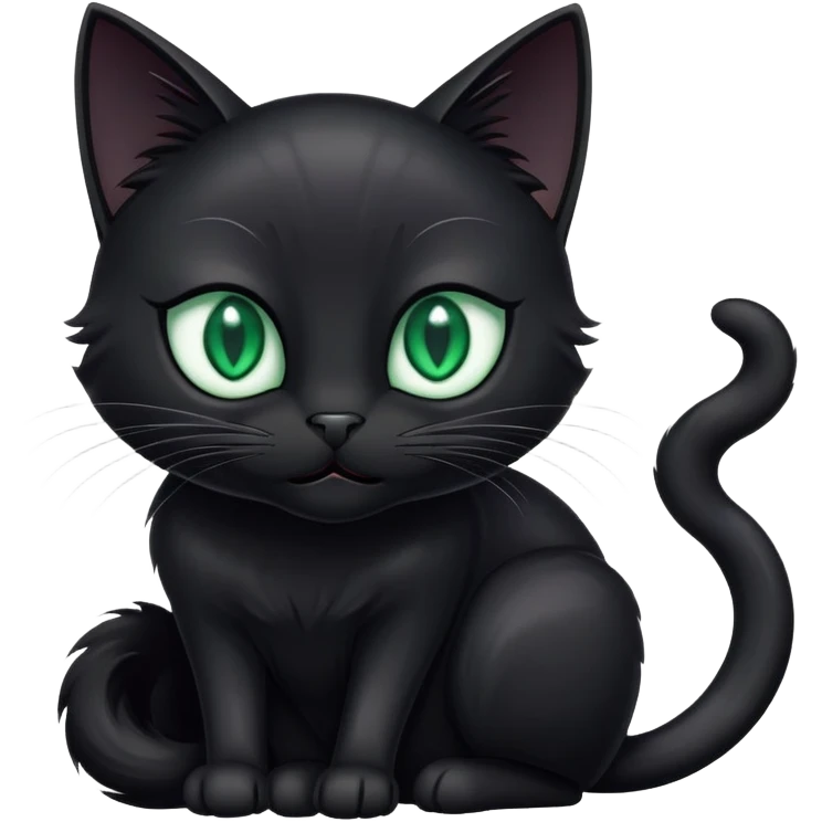 Gatto nero che si morde la coda  emoji