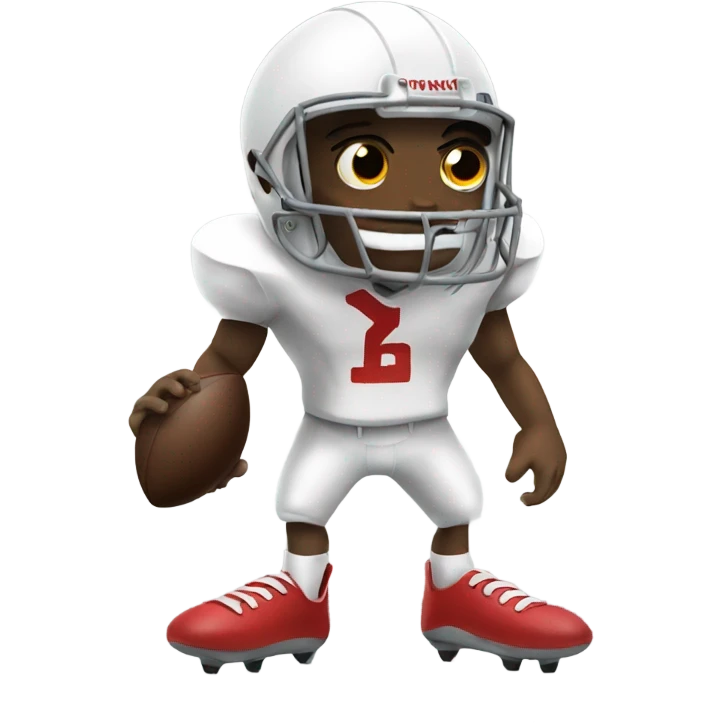 A football with legs emoji