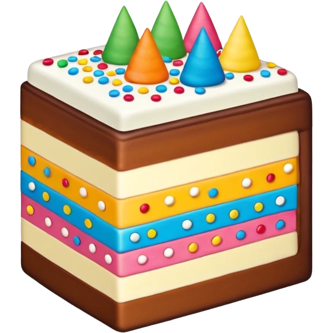 layered cake slice with visible tiers emoji