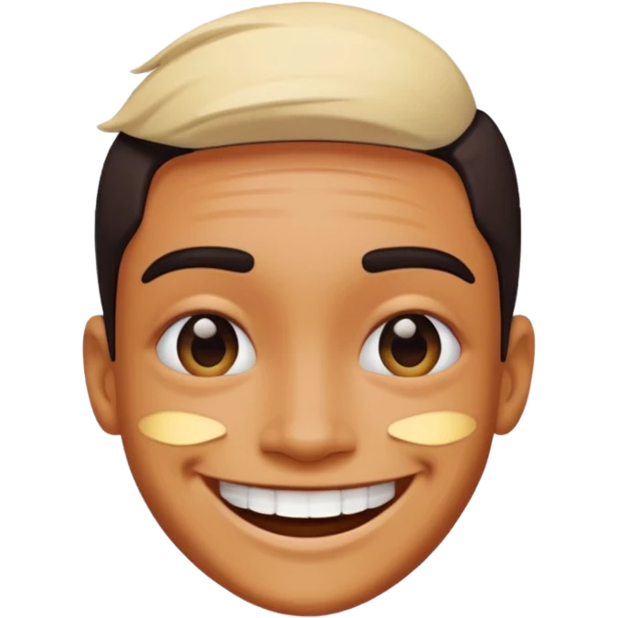 smiling glitchy distorted emoji