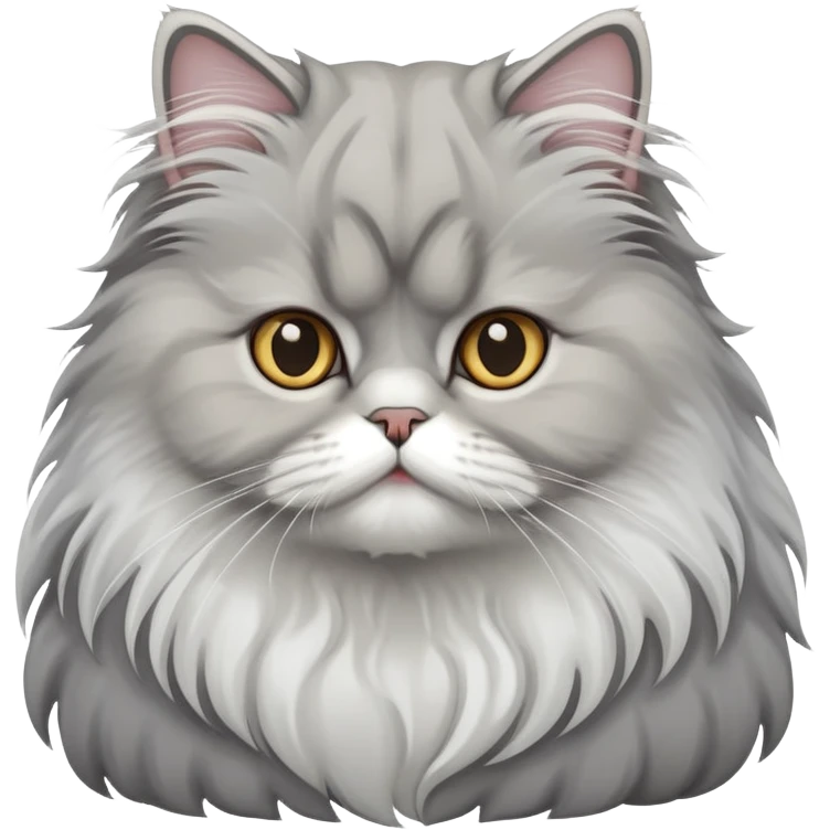 Persian cat gray and white emoji