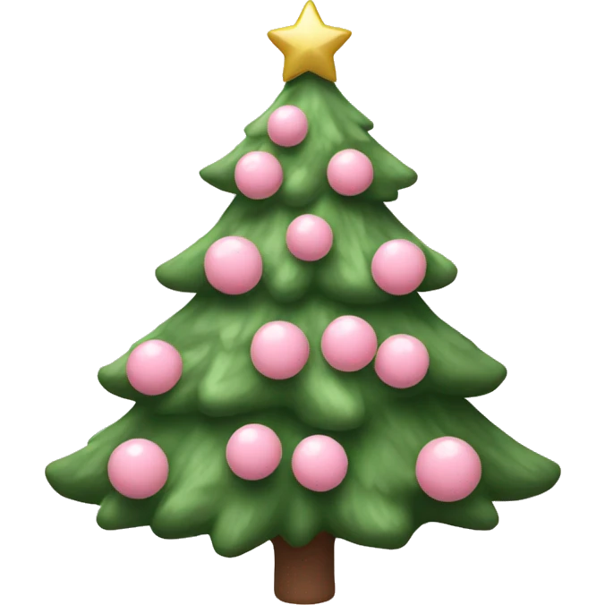 Blush pink Christmas tree emoji