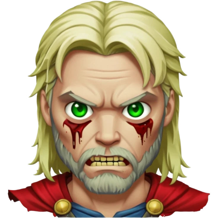 Zombie thor face  emoji