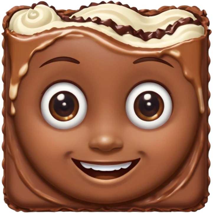 candy bar with eyes and wearing earrings emoji