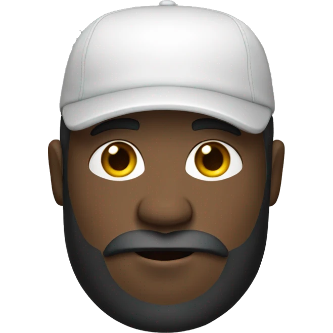 blak man whit cap and beard  emoji