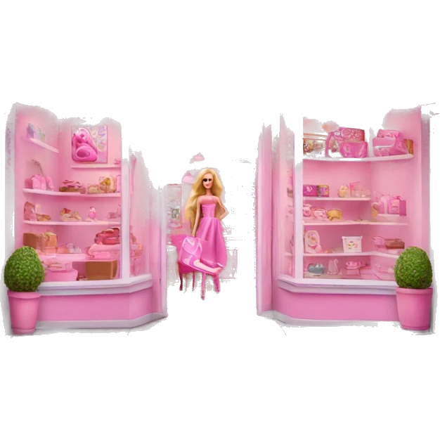 pink barbie shop emoji