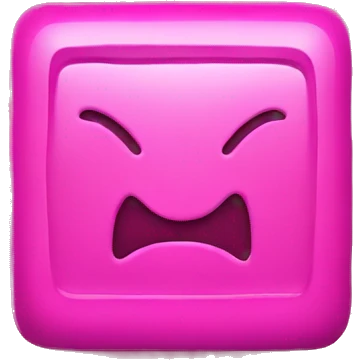 Hot pink square with ok on it emoji