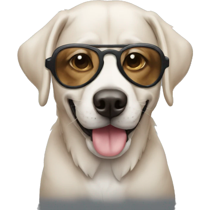 Perro con gafas emoji
