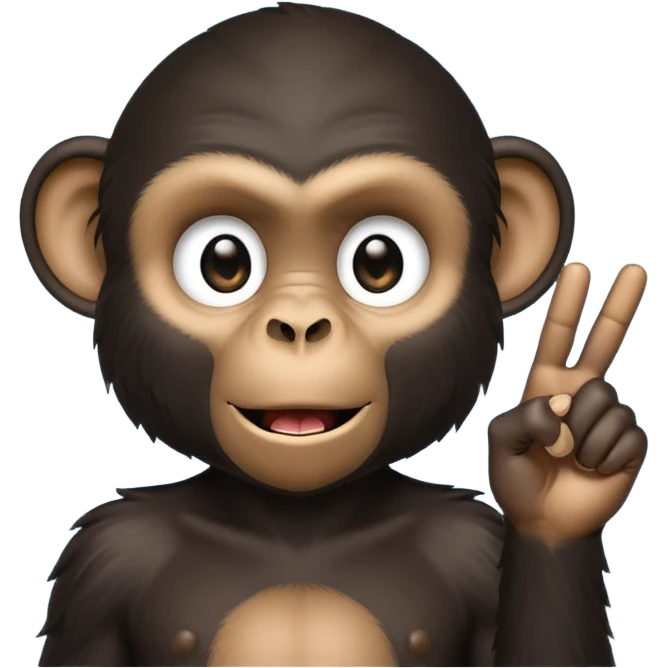black monkey holding the middlefinge with a speech bubble saying "komm apex du penis" emoji