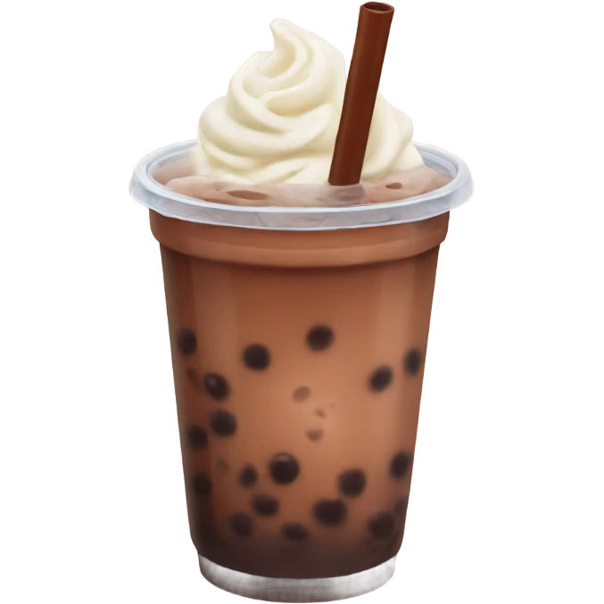 chocolate bubble tea emoji