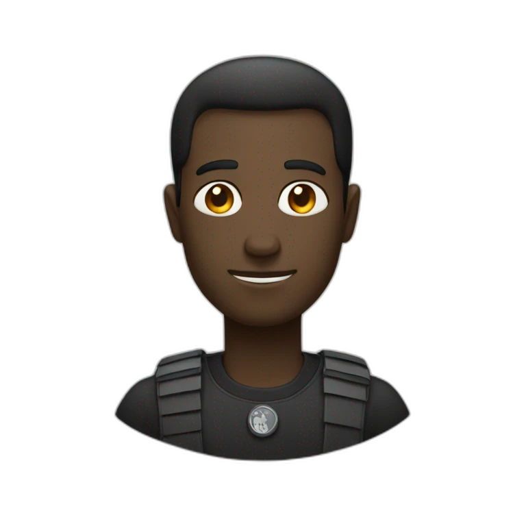 un homme   très noir emoji