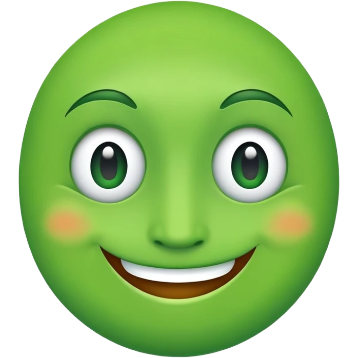Cara feliz verde emoji