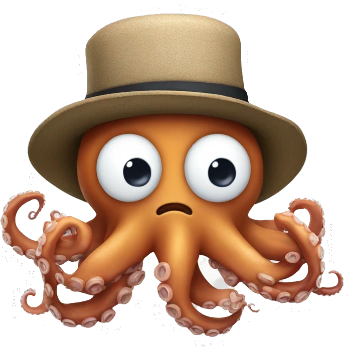 Octopus wearing hat emoji