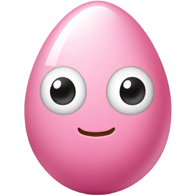 Pink egg emoji