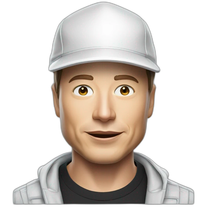 elon musk with helix casquette emoji