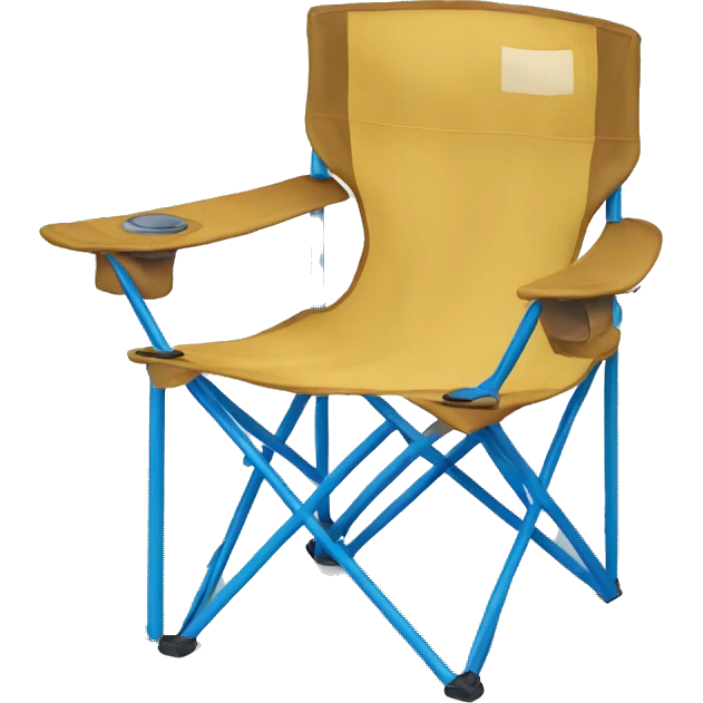 blue camping chair facing left emoji