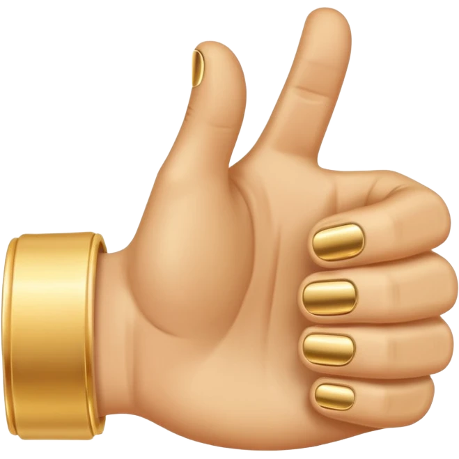 hand thumb up with gold ring emoji