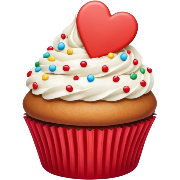 heart with a paw print and a cupcake border emoji
