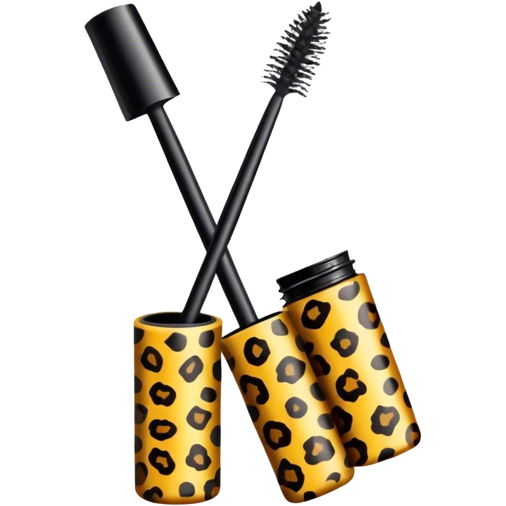 mascara in cheetah tube emoji