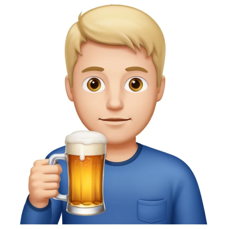 man and beer emoji