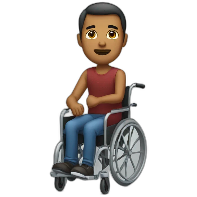 Man in a wheelchair emoji