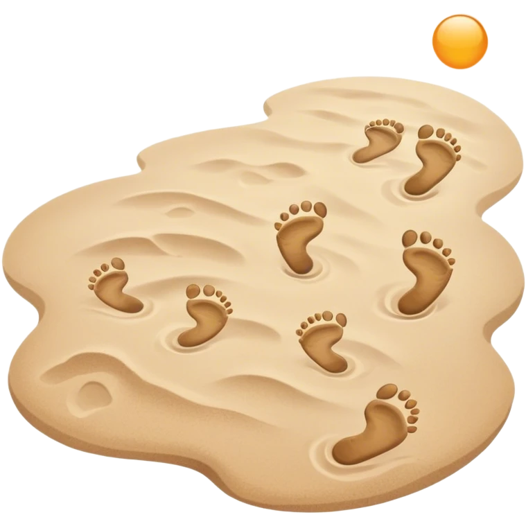 beach sunset. Two sets of footprints—one baby footsteps, the other larger childhood self and inner child emoji
