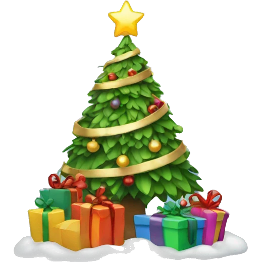 Christmas Tree with gifts emoji