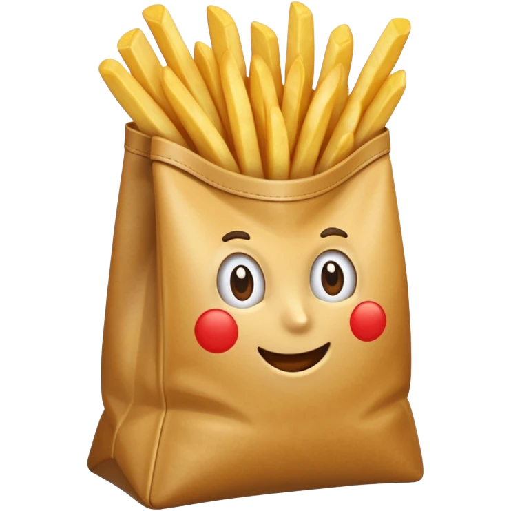 arrow pointing to fries in bag emoji