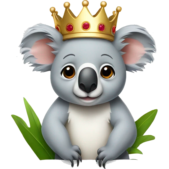 koala with crown  emoji