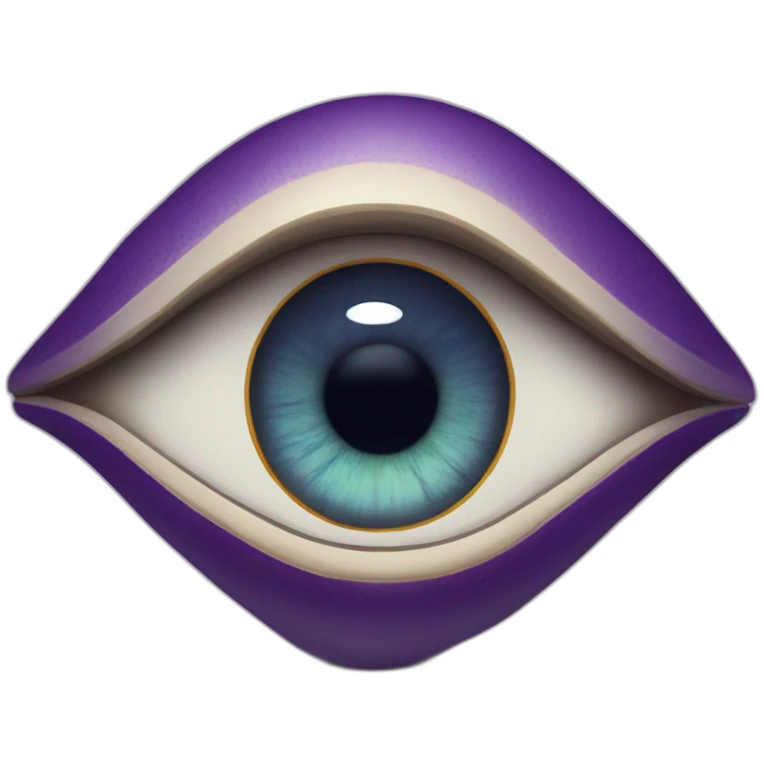 majestic godly violet iris eyeball serious intense symmetrical knowledgable emoji