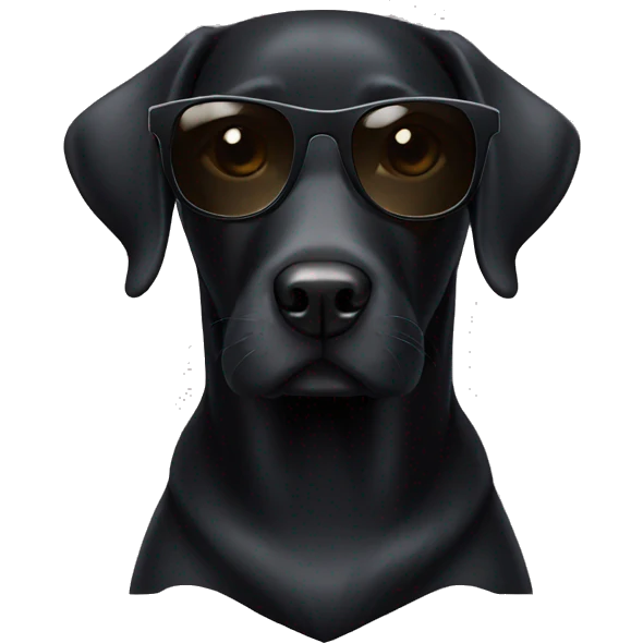 black lab with sunglasses  emoji