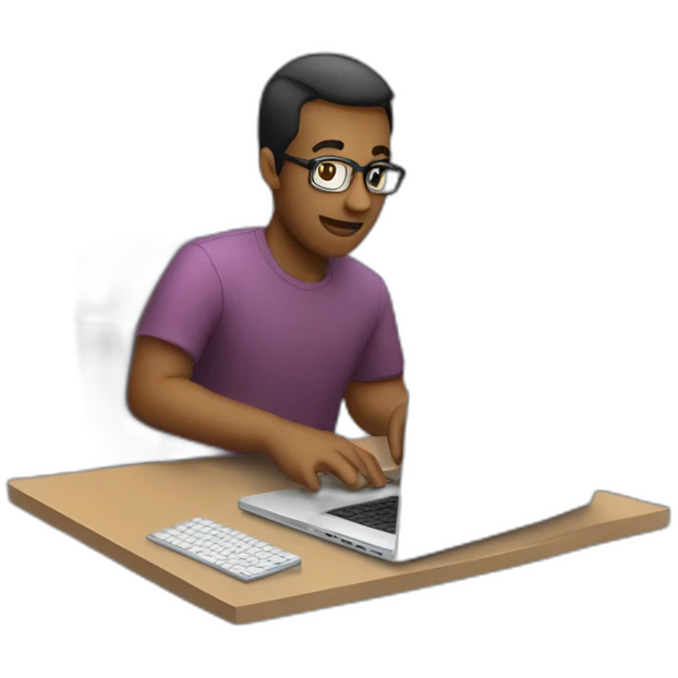 web developer working on laptop emoji