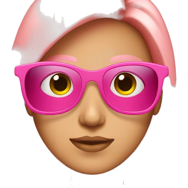 Pink sunglasses  emoji