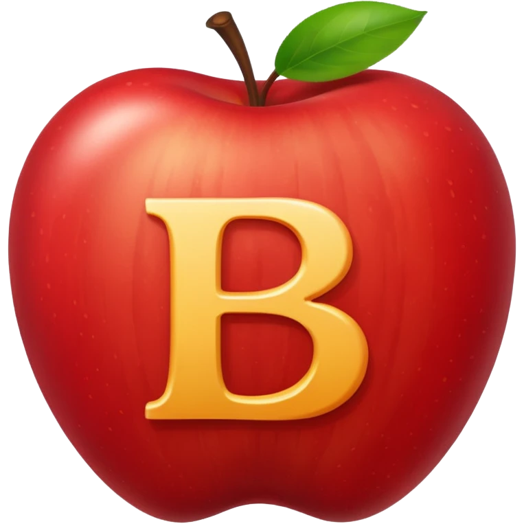 O like apple inside letter B emoji