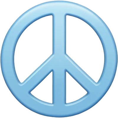 Light blue peace sign emoji