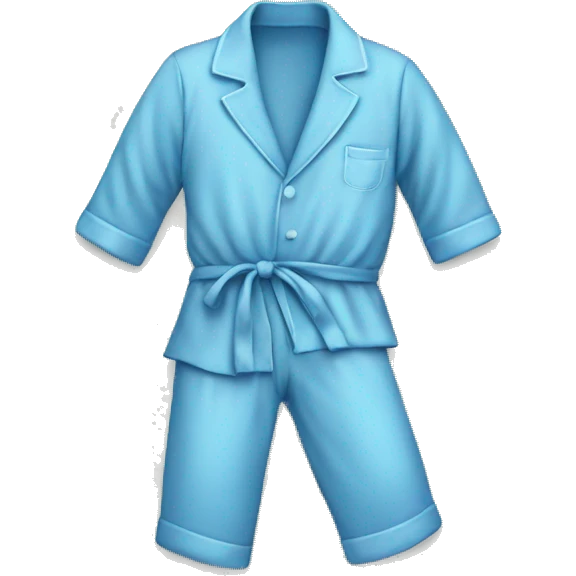 pajamas, folded, blue emoji