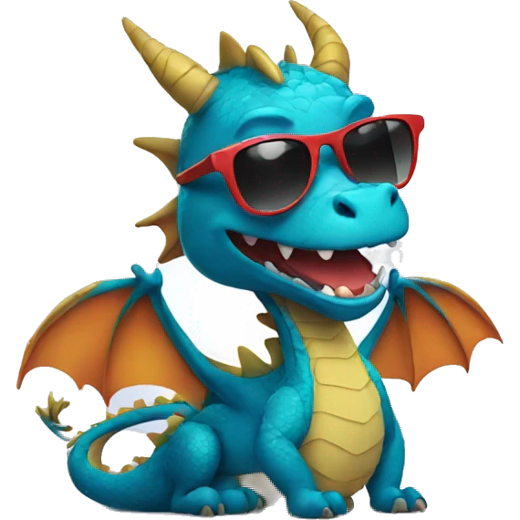 Dragon wearing a Sunglasses  emoji