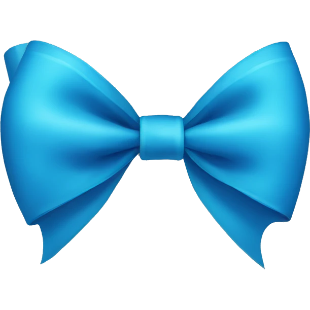 Blue bow emoji
