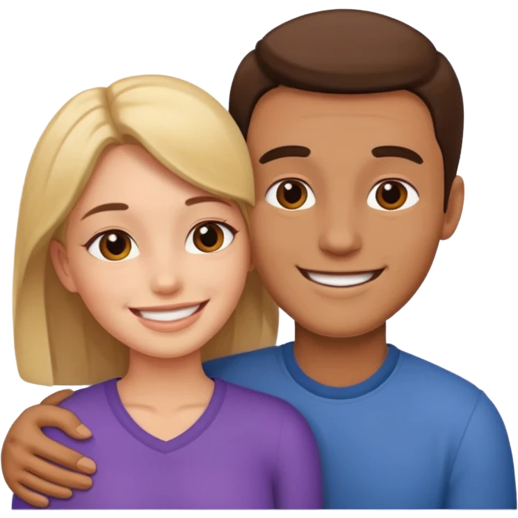 Man and woman make sex emoji