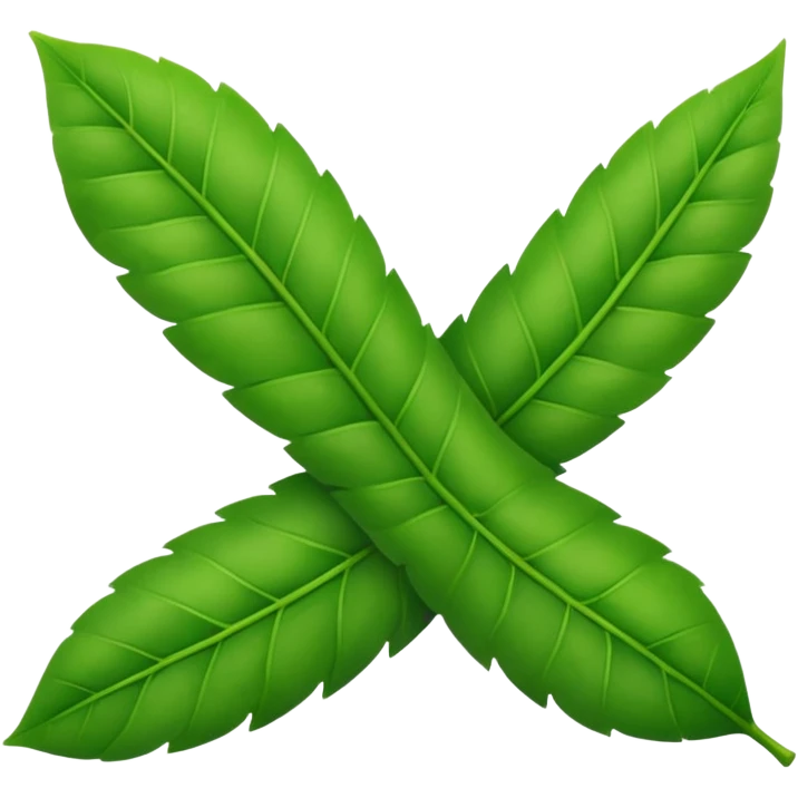 check mark made out of plants emoji