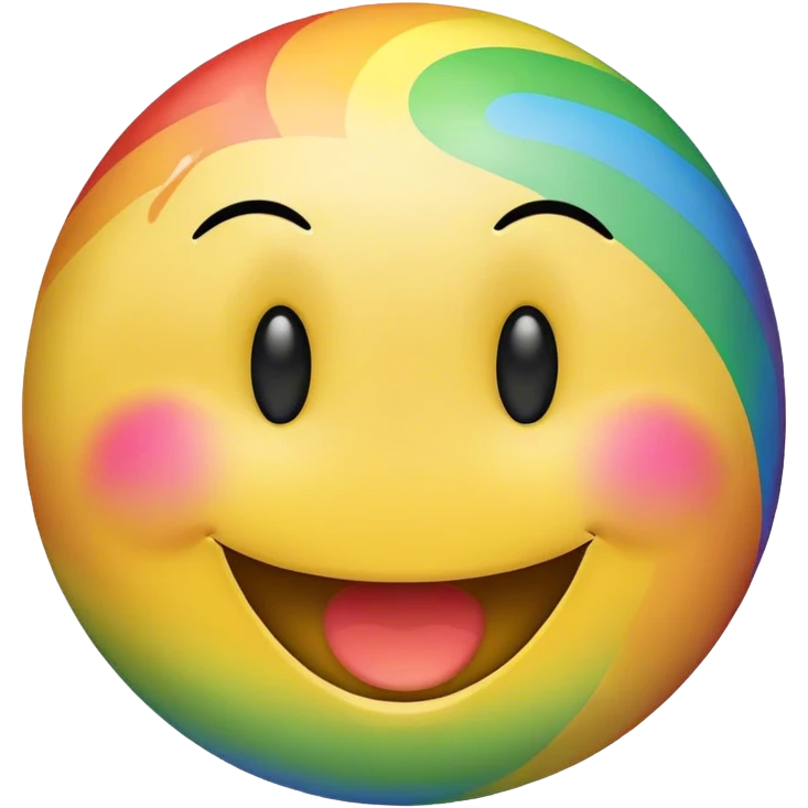 Rainbow smiley face emoji