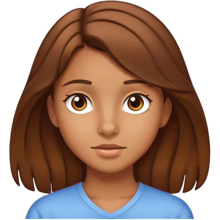 fille adolescente aux cheveux châtain emoji