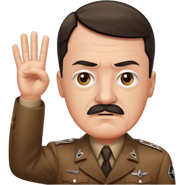 Hitler doing the nazi salute angry emoji