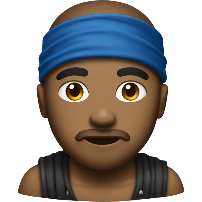 Gangster with blue bandana  emoji