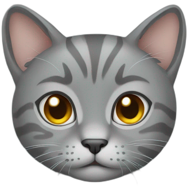 Grey cat cute emoji