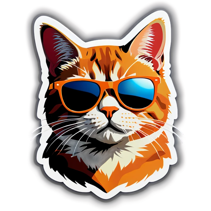 Cat with sunglasses emoji