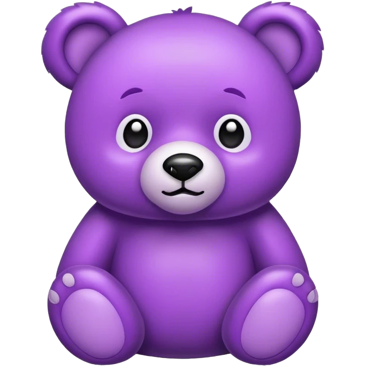 purple stuffed bear  emoji