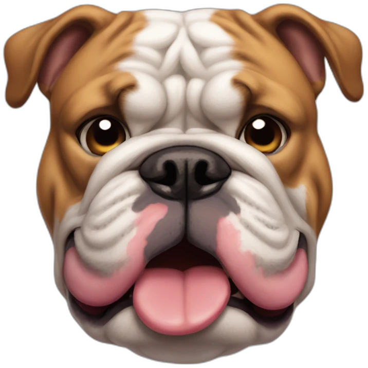 english bulldog grimace face emoji