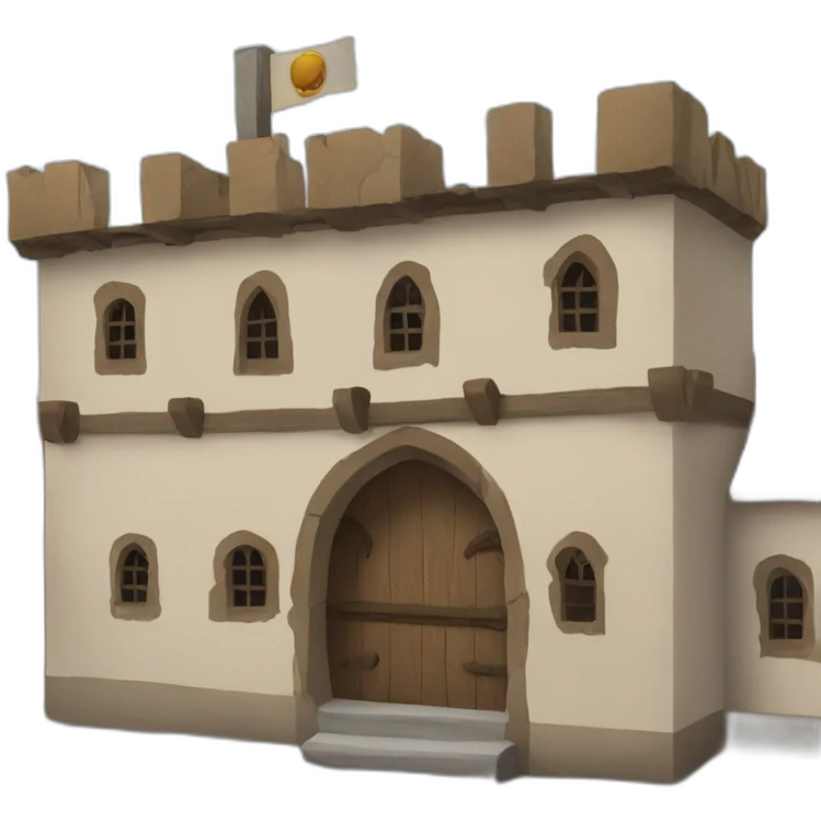 medieval town hall with "town hall" letters on it emoji